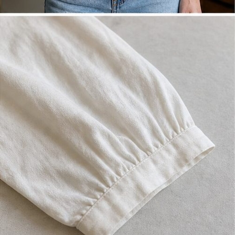 Ivory Ruffle Blouse - Picture 5 of 6